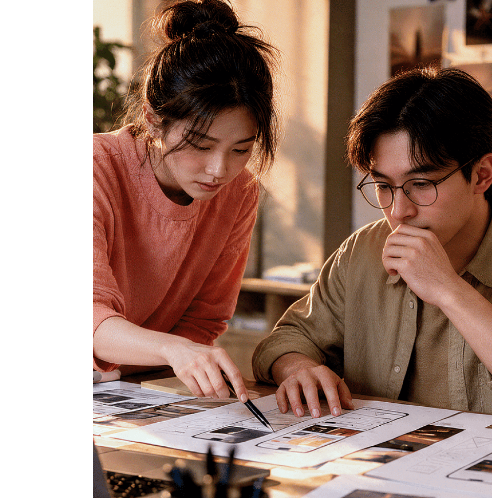 The team developing a product concept